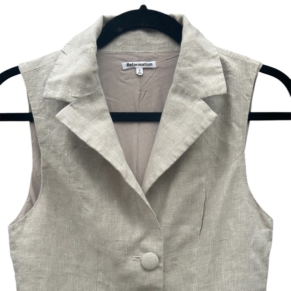 Reformation Billie Linen Vest - Picture 4 of 10
